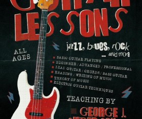 Guitar Lessons Flyer Psd Template