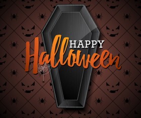 Halloween background with seamless pattern vector