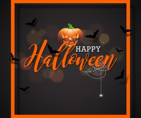 Halloween frame with black background vector