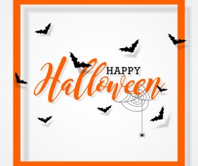 Halloween frame with white background vector