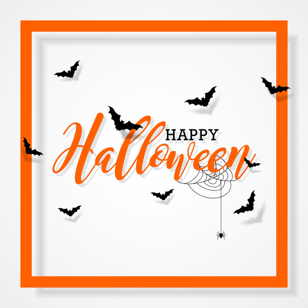 Halloween frame with white background vector