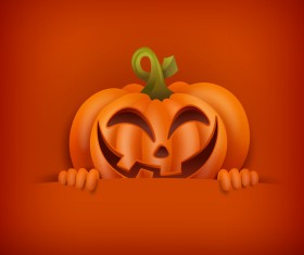 Halloween funny pumpkin design vectors 01