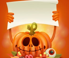 Halloween funny pumpkin design vectors 15