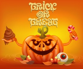 Halloween funny pumpkin design vectors 18