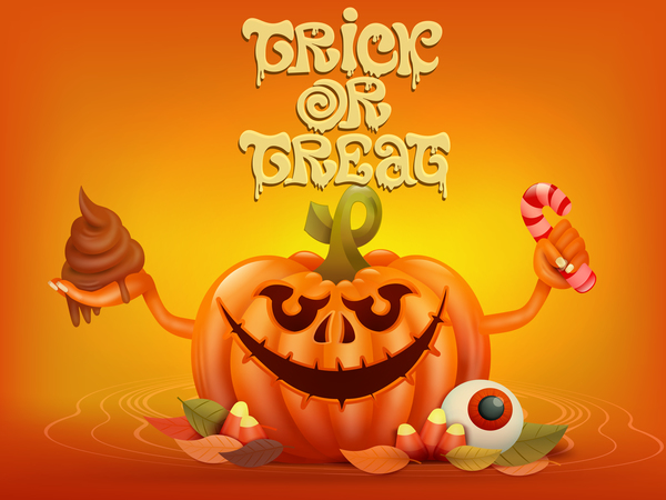 Halloween funny pumpkin design vectors 18