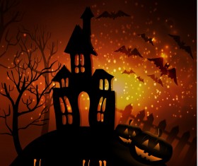 Halloween horror night background vectors 04