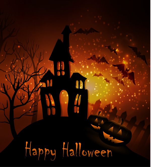Halloween horror night background vectors 04