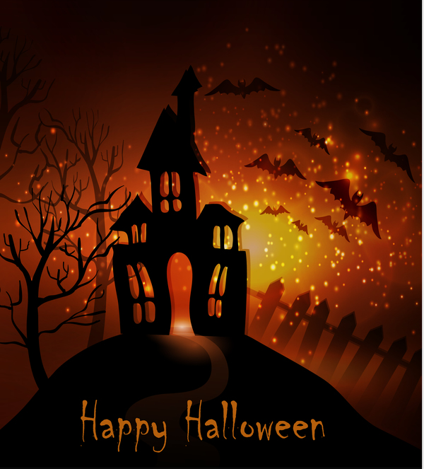 Halloween horror night background vectors 05