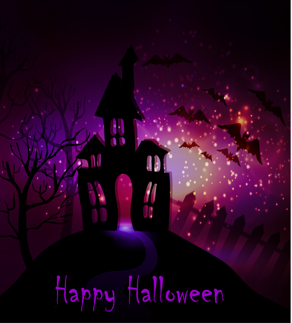 Halloween horror night background vectors 06
