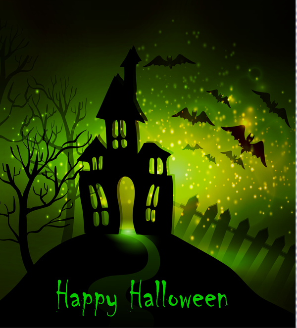 Halloween horror night background vectors 07