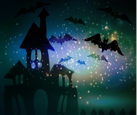 Halloween horror night background vectors 08