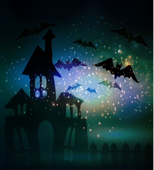Halloween horror night background vectors 08