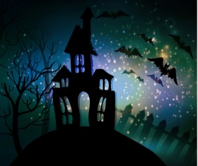 Halloween horror night background vectors 09