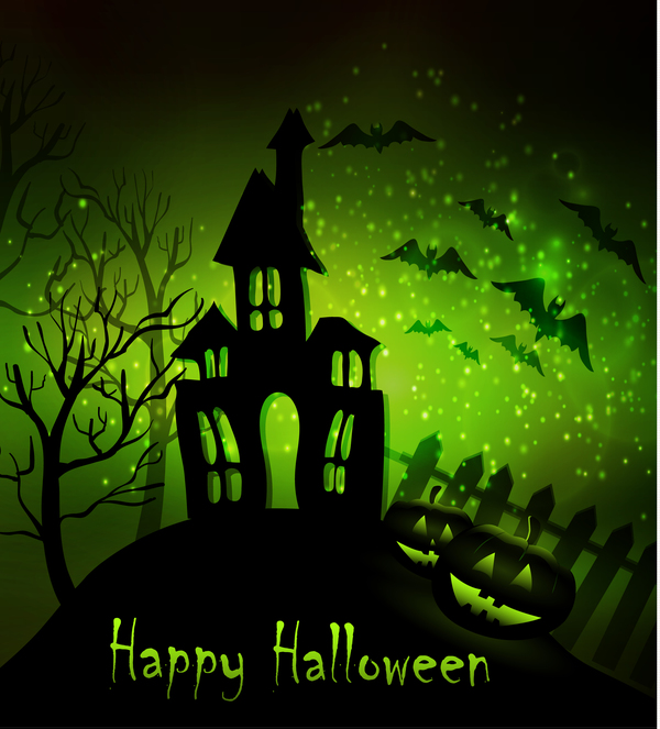 Halloween horror night background vectors 11