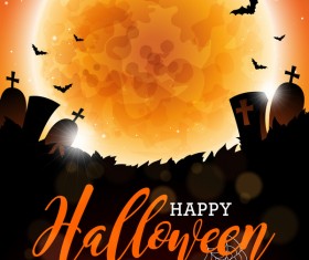 Halloween night background art design vector