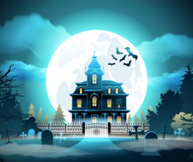 Halloween night background design vector 01