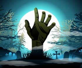 Halloween night background design vector 04