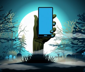 Halloween night background design vector 05