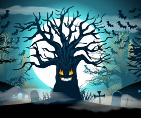 Halloween night background design vector 06