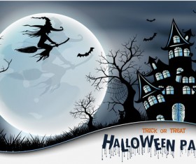 Halloween party background vector material 03