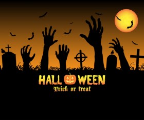 Halloween tirck of treat vector background 06