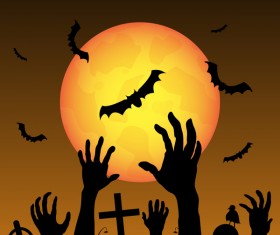 Halloween tirck of treat vector background 07