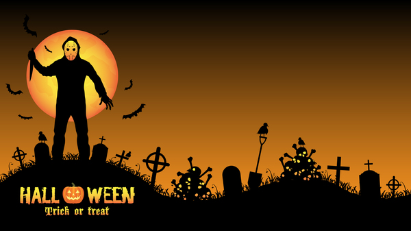 Halloween tirck of treat vector background 09