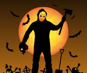 Halloween tirck of treat vector background 10