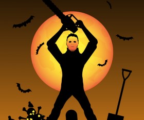Halloween tirck of treat vector background 12