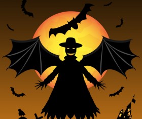 Halloween tirck of treat vector background 15