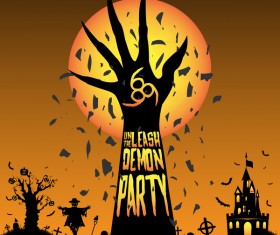 Halloween tirck of treat vector background 18