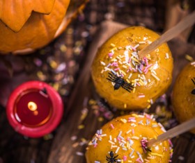 Halloween toffee apple Stock Photo 03