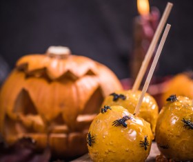 Halloween toffee apple Stock Photo 04