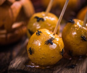 Halloween toffee apple Stock Photo 05