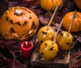 Halloween toffee apple Stock Photo 06