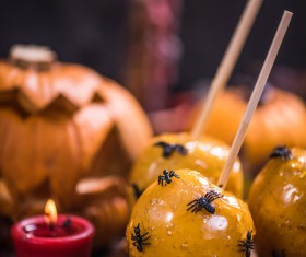 Halloween toffee apple Stock Photo 08