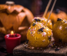 Halloween toffee apple Stock Photo 09