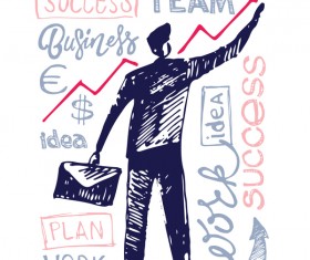 Hand drawn infographic template vectors 04