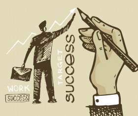 Hand drawn infographic template vectors 06