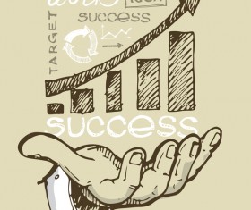 Hand drawn infographic template vectors 07