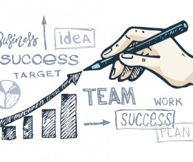 Hand drawn infographic template vectors 09