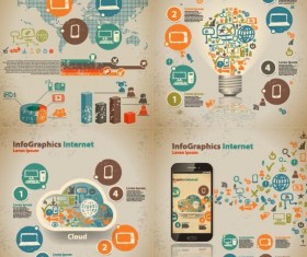 Hand drawn internet infographic vectors 05