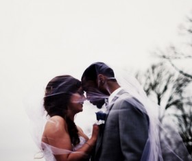 Happy couple with romantic posing Stock Photo