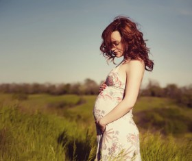 Happy pregnant woman Stock Photo 10