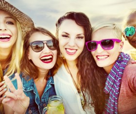 Happy smiling friends Stock Photo