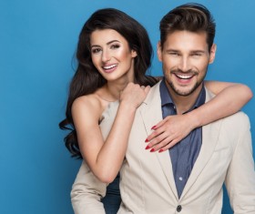 Happy young fashion couple Stock Photo 01