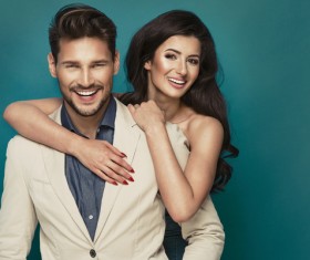 Happy young fashion couple Stock Photo 04