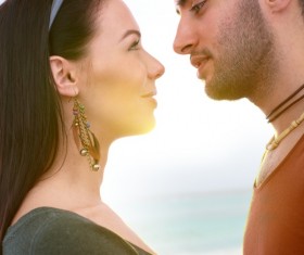 Happy young romantic couple embracing Stock Photo 01