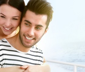 Happy young romantic couple embracing Stock Photo 07