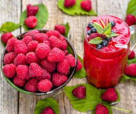 Healthy Drink Raspberry Juice Stock Photo